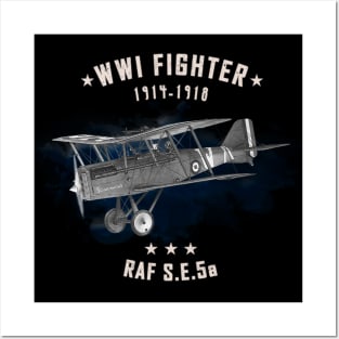 S.E.5a RAF WWI Fighter aircraft Posters and Art